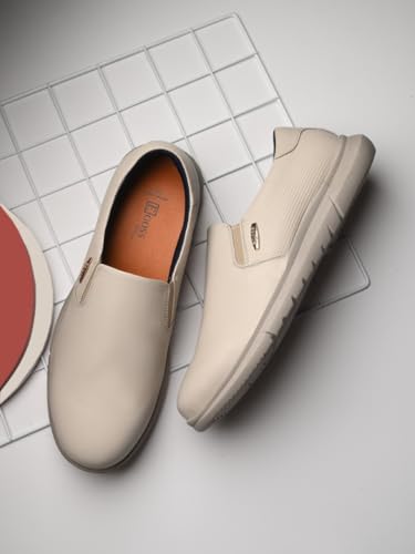 Image of egoss Platinum Premium Genuine Leather Sneaker Casual Shoes for Men, Durable, Comfortable & Versatile Design, Ideal for Work, Events & Everyday Wear