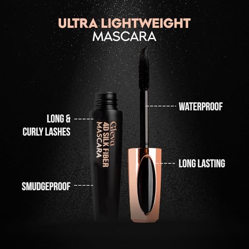 Gleva 4D Silk Fibre Mascara, Waterproof Durable Long Lasting Mascara Natural Eye Makeup, Smudge-Proof Extra Long Lash Extension & Volume Eyelash Masca - Image 2