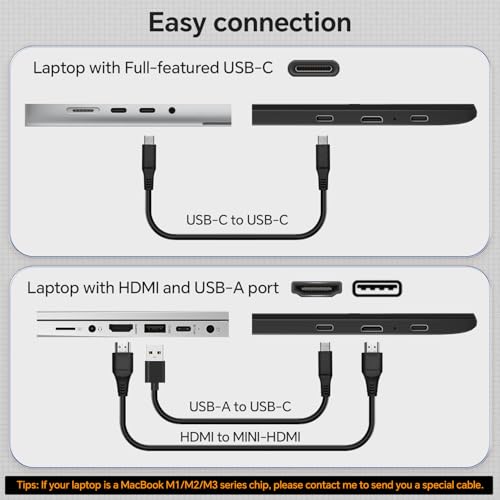 FEZOBR Laptop Screen Extender, 14'' FHD 1080P IPS Portable Monitor for Laptop, Triple Screen Extender Monitor Plug-Play for Mac/Windows/Chrome, Fit 13”-17.3” Laptops by FEZOBR - Image 4