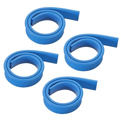Image of MECCANIXITY Replacement Squeegee Rubber for Window, Glass, Shower Doors, Tile Wall Cleaning, 15.75 Inch, Blue Pack of 4