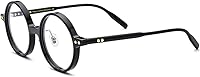 Vista 5 de HEPIDEM Gafas ópticas redondas de acetato para hombre, gafas ópticas, gafas de marco Zolman