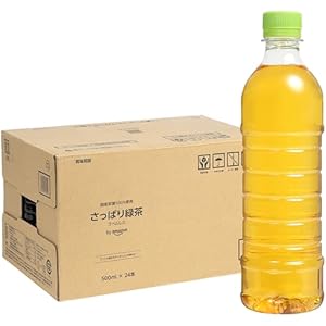 by Amazon（Happy Belly） 緑茶ラベルレス 500ml×24本 1,100円（45.8円/本）！プライム会員送料無料！