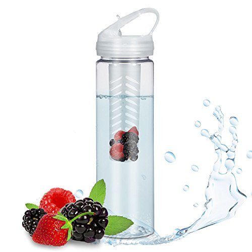 Infuser Water Bottle 25 oz Infusion Sports Bottle Made in USA BPA