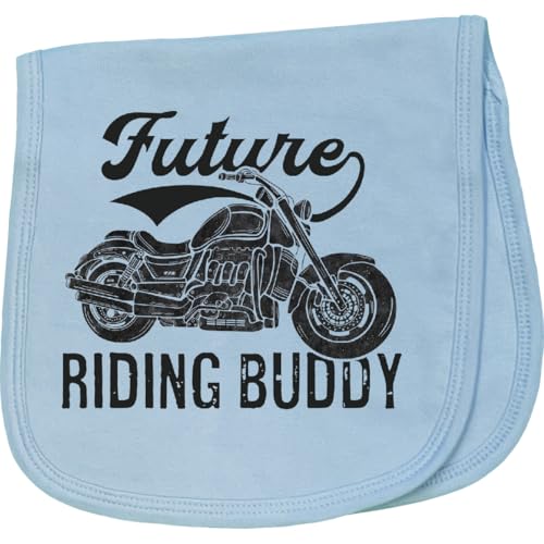 inktastic Future Riding Buddy Baby Burp Cloth Light Blue 4555b