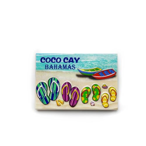 Imán decorativo de resina 3D Coco Cay Bahamas