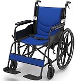 Vive Ultra Lightweight Wheelchair for Adults - Foldable & Collapsible Wheel Chair w/Adjustable Leg Rest & Footrest for Seniors ‌