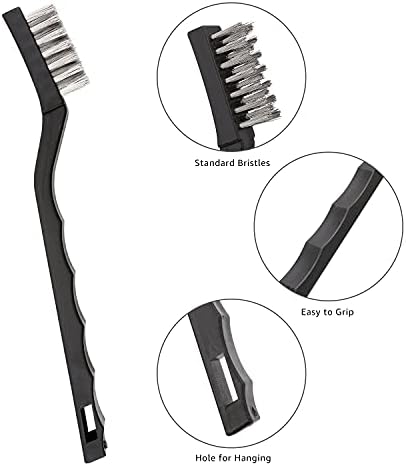 Amazon Basics  Stainless-Steel and Brass Brush, Mini Wire Brush, 12-Pack