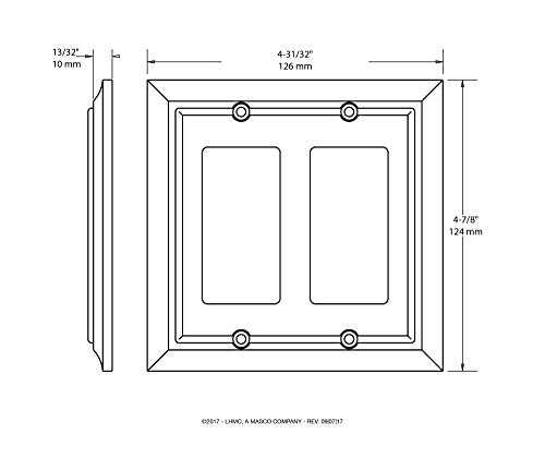Brainerd 126379 Wood Architectural Double Decorator Wall Plate / Switch Plate / Cover, Espresso #TOP5