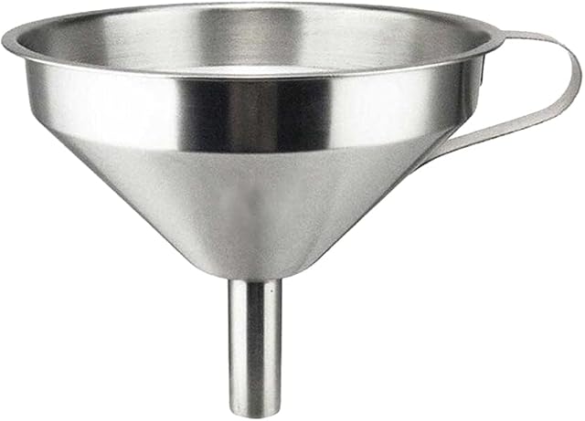 Makrel Stainless Steel Funnel Kitchen Funnels for Transferring of Liquid, Fluid, Cooking Oils, Jam (14cm)