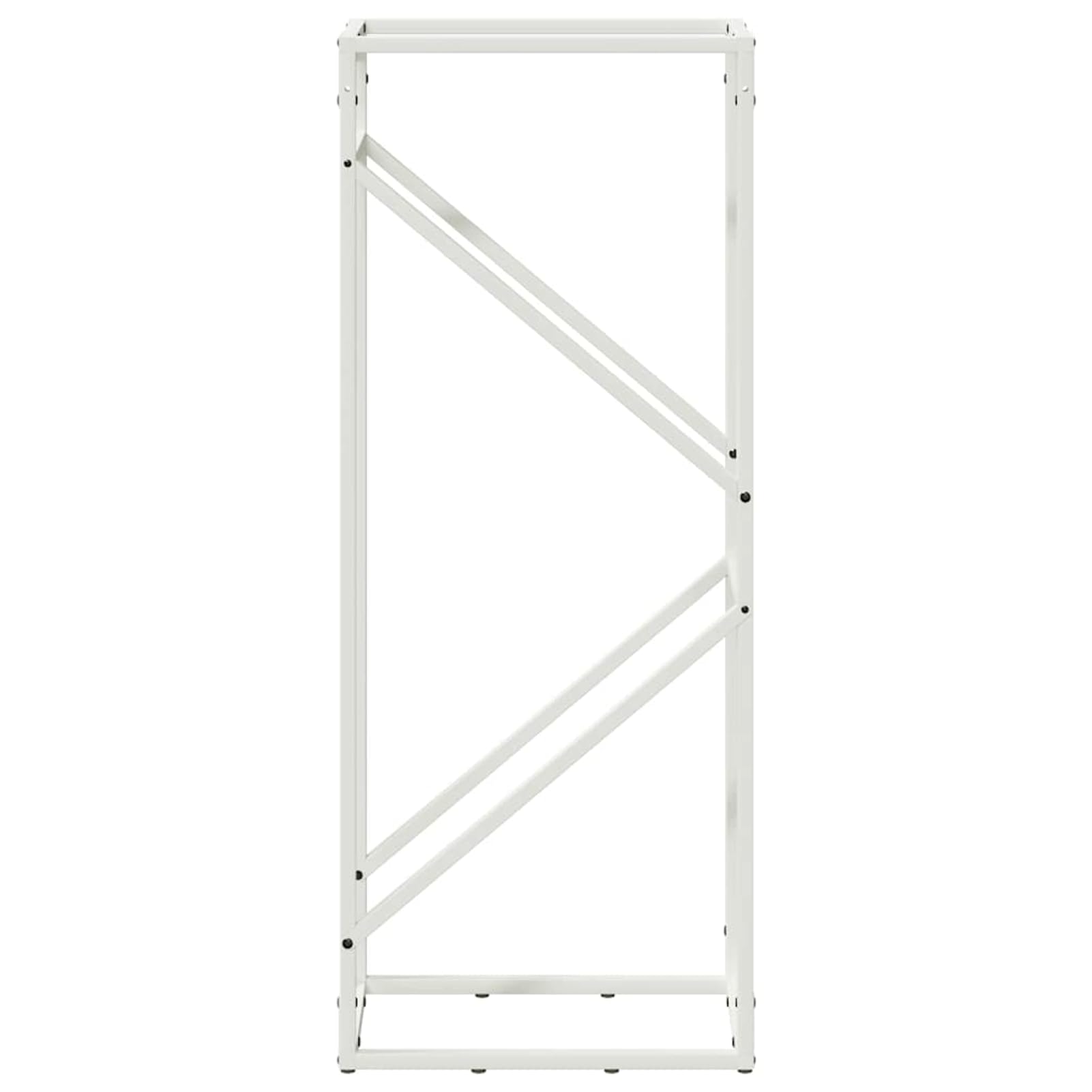 Homgoday Leñero Blanco 40x25x100 cm Acero Laminado en frío Estante metálica para leña,Soporte de Almacenamiento para Interiores y Exterior