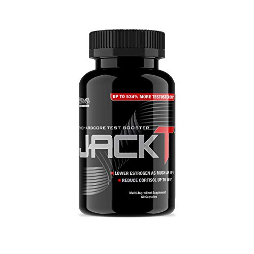 Ultimate Nutrition Jackt Hardcore Testosterone Booster & Estrogen Reducer with Longjack for Men (60 Capsules)