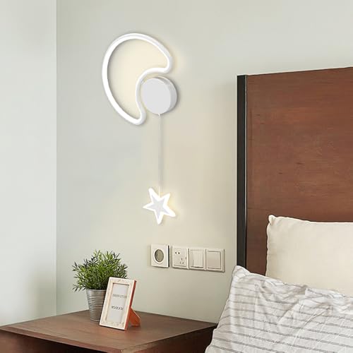 Aplique de pared LED infantil con 3 modos de color y estructura metálica moderna 8