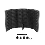 aleawol Microphone Isolation Shield, 5 Panel Microphone Acoustic Shield, 180° Adjustable Mic Isolation Shield, Microphone Sound Shield for Any Condenser Microphone Recording Studio Equipment - Image 9