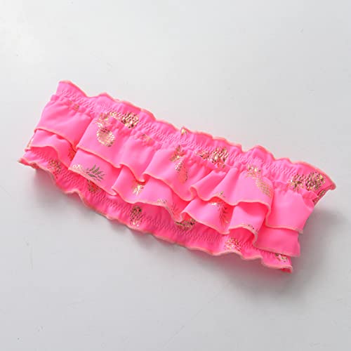 Image of DXTON Girls Summer Swimsuit Beach Sport One Pieces Ruffled Tankini Cartoon Bathing Suit Swimwear