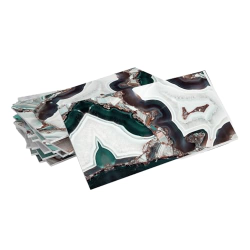 ByteRunning Paneles de Pared con diseño de mármol,Pegatinas de Azulejos de mármol,Azulejos Adhesivos Cocina Baño Marmol,Azulejos del Techo,Pegatinas de Pared PVC,Impermeables,para Panel Pared y Techo