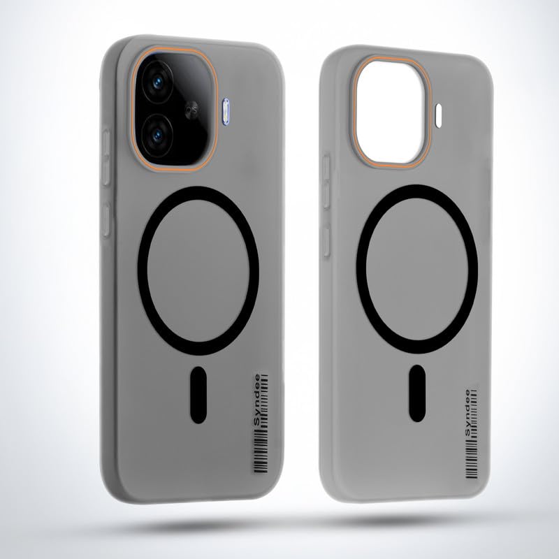 Image of Mr. Case Back Cover for iQOO Neo 10R 5G Sleek Frosted Translucent Back Only Compatible with Wireless Magnetic Accessories | Anti-Scratch Shockproof Phone Cover - Black