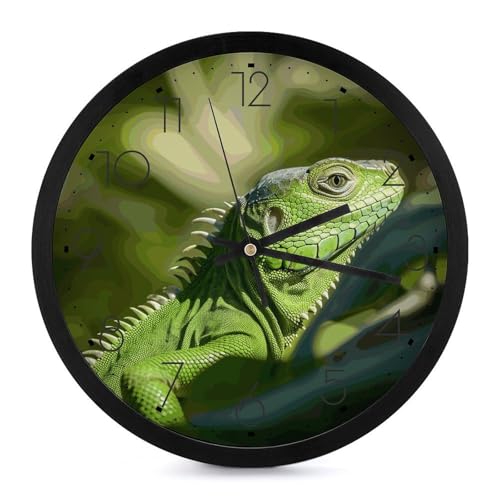 Horloge murale silencieuse sans tic-tac Green Lizard mécanique à piles