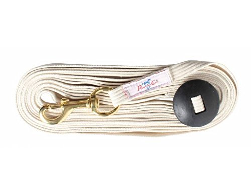 Professionals Choice Lunge Line Stopper Brass Snap 30' Natural PCLL