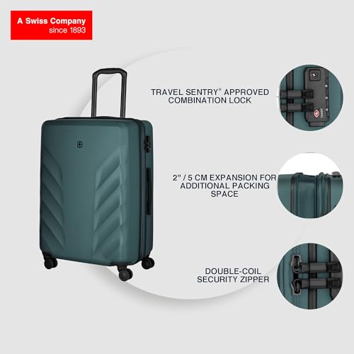 Image of WENGER, Motion, Medium Hardside Check-in Suitcase, 85 litres, Deep Lake, 612706, Swiss Designed
