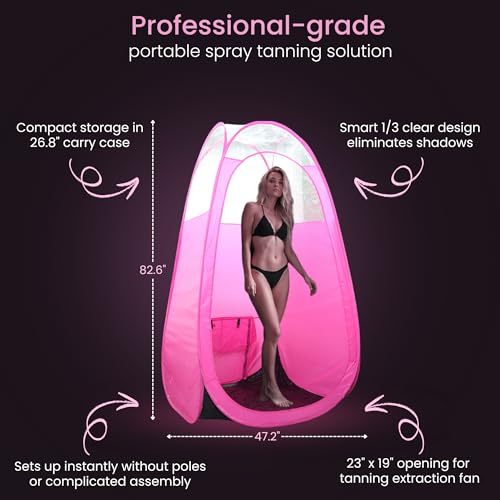image for Reneebeautytan Large Spray Tan Tent – Deluxe Pop Up Tent Portable Ta