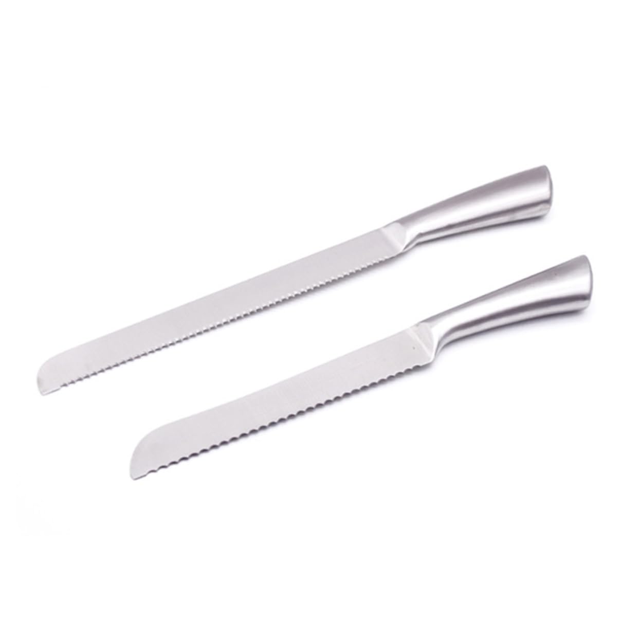 FUNOMOCYA Heavy Duty Long Stainless Steel Cake Knife Bread Slicer Serrated Blade for Wedding Birthday Easy to Clean