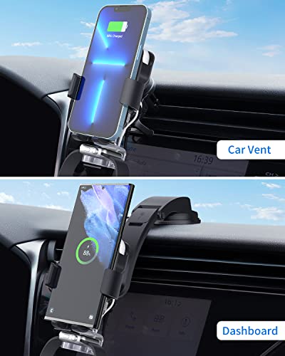 Makaqi 3 In 1 Wireless Car Charger, Car Charger Mount For Iphone/Airpods/Apple Watch, Air Vent Dashboard Car Phone Holder For Iphone 14/13/12/11/X/8, Apple Watch Se 7/6/5/4/3/2, Airpods 3/2/Pro #TOP6