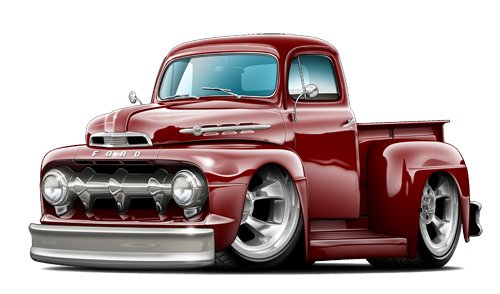 Gf 1950 F1 Lowered Wall Decal 2Ft Long Truck Vintage Old Classic Vinyl Sticker Man Cave Garage Boys Room Decor #TOP9