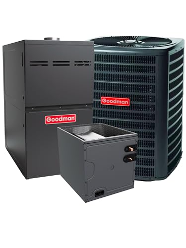 Goodman 5 TON 14 SEER2 Upflow R-32 AC System with 80% AFUE 100k BTU furnace (GLXS4BA6010 condenser...