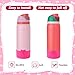 CDYLDXG 8.5CM Bow Silicone Anti-Slip Boot for Owala 32oz Water Bottle,FreeSip/Twist/Flip Stainless Steel Water Bottle, Protective Sleeve Bottom Cover Accessory(Glitter Powder Rose Red)