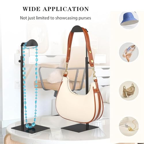 Support de sac à main noir idéal pour l'organisation d'un dressing chic