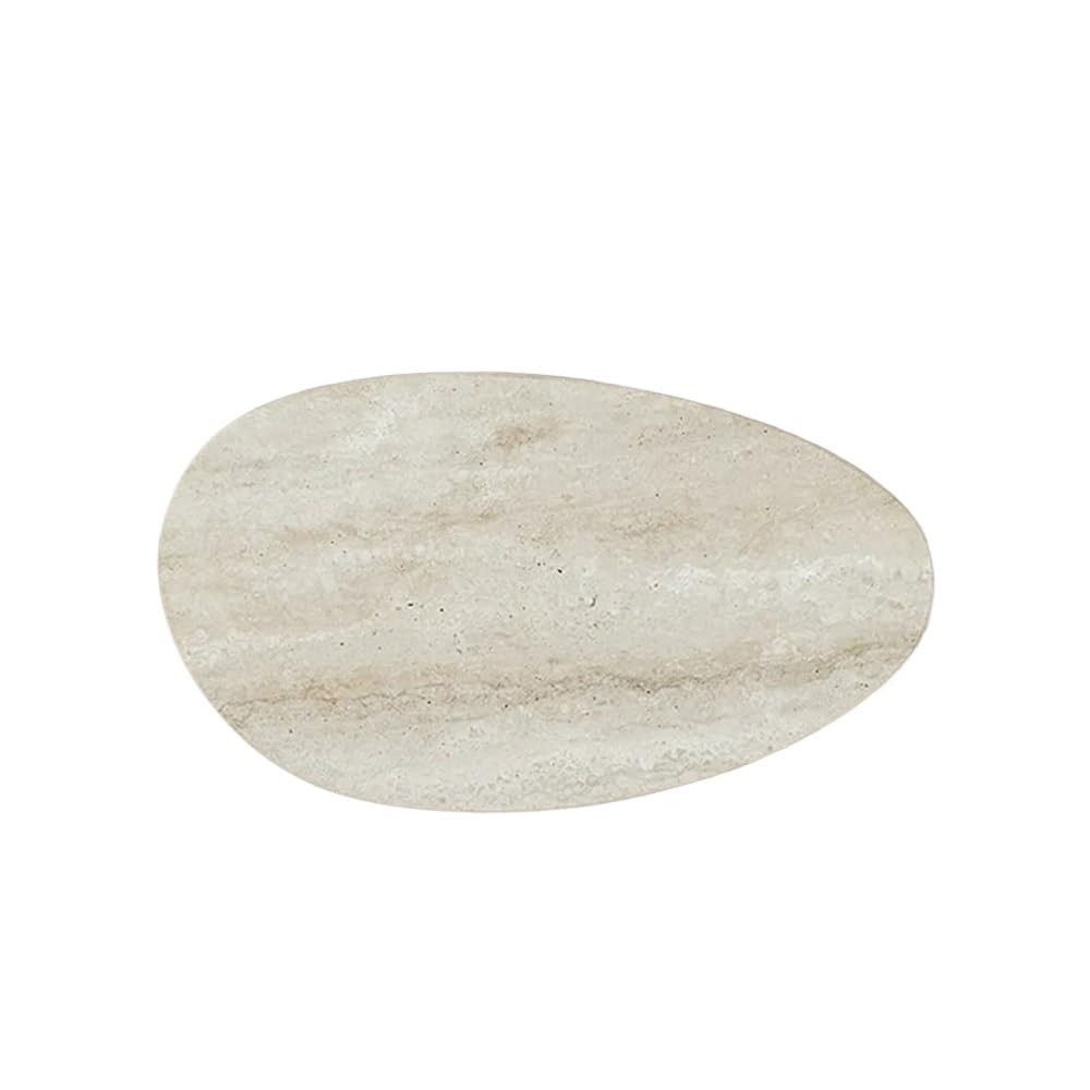 LIANXIBAG Natural Marble Tray Ellipse Decorations Candles Storage Living Room Desktop Ornaments