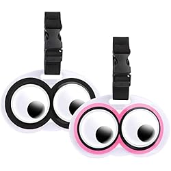 Radar Shop Maletas Etiquetas para Equipaje de PVC,2 Pcs Etiquetas Maletas Viaje Ojo,Identificador Maletas Viaje,Bolso ID Tag,Mochilas Etiquetas,Etiqueta de la Maleta con Nombre y Dirección para Equipaje Facturado