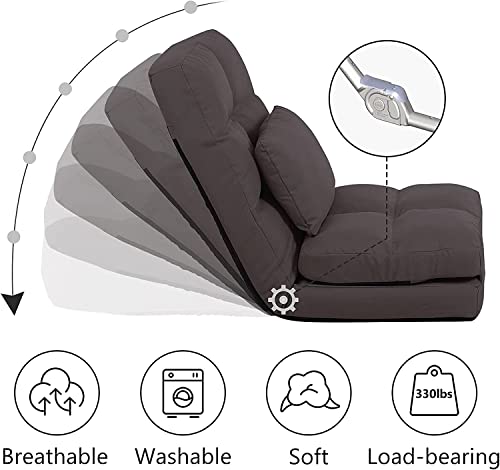 Floguor Chaise Lounge Indoor, 14-Position Floor Chair With Back Support For Adults Kids, Folding Lazy Sofa Chair Lounge Chair With A Padded Pillow For Living Room, Bedroom, For Gaming Reading 8823Co #TOP4