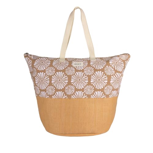 Image of Roxy Women's Beach Tote Bag | Travel | Vacation | Straw | Lightweight | Breathable, Waikiki Life - Portabella Tile