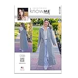 Know Me ME2139Y5 Misses' Double Breasted Lined Coat and Hoodie Insert Sewing Pattern Packet by The Stitch Fitz, Design Code ME2139, Sizes 18-20-22-24-26