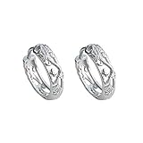 NC Vintage Filigree Dragon Hoop Earrings for Women Girls Men 925 Sterling Silver Huggie Engraved Sma
