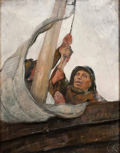 Cuadros de lienzo Salpare Christian Krohg 60x90cm para decorar salones modernos con arte clásico
