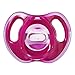 Tommee Tippee Ultra-Light Silicone Pacifier, 18-36 Months, Symmetrical One-Piece Design, BPA-Free Silicone Binkies, Clear/Red/Green, Pack of 4