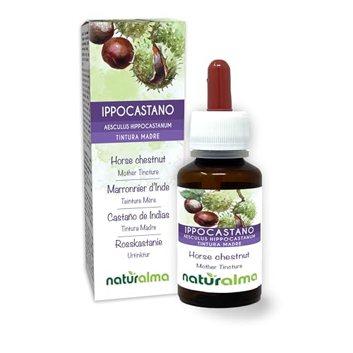 Castaño de Indias (Aesculus hippocastanum) cortezas y semillas Tintura Madre sin alcohol Naturalma - Extracto líquido gotas 60 ml - Complemento alimenticio - Vegano