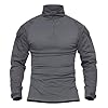 TACVASEN Men's Work Shirt Slim Fit Long Sleeve T-Shirt Grey Cotton Workout Sports Training Clothing Mens Fitness Exercise Tee Top , Grey, UK XXL (fit Chest 42 inch-45 inch) #2