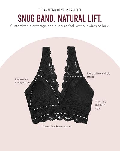 Image of Smart & Sexy Women's Signature Lace Deep V Neck Wireless Bralettes
