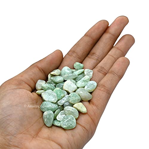Image of Amazing Gemstone Light Green Aventurine Crystal Chips Aquarium Gravel Rocks - Green Aventurine Chips Bulk Fish Tank Gravel, Small Tumbled Stone Chips and Tiny Crystals for Decoration