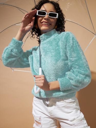 Image of THE DRY STATE Women's Fur Pull Over With High Neck