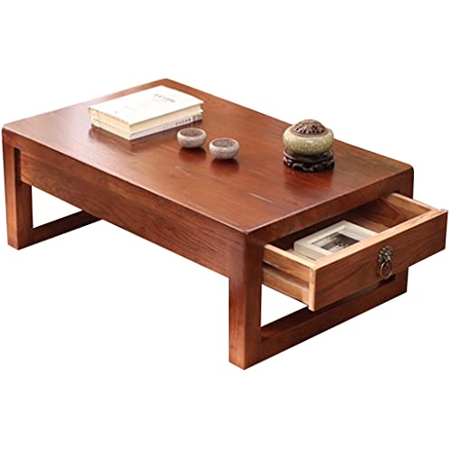 Table basse tatami zen pour s'offrir un espace méditation et thé kung fu à la maison 60cm