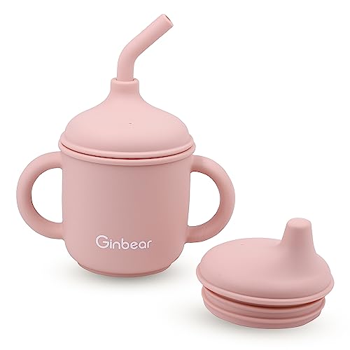 Ginbear 2-in-1 Silicone Sippy Cup