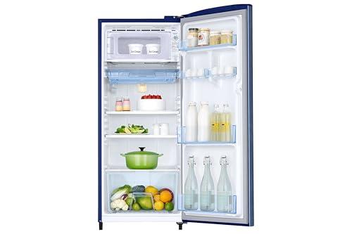 Image of Samsung 183 L, 1 Star, Digital Inverter, Direct-Cool Single Door Refrigerator (RR19H2YC1CU /NL, Camellia Blue, Single Touch Defrost, 2026 Model)