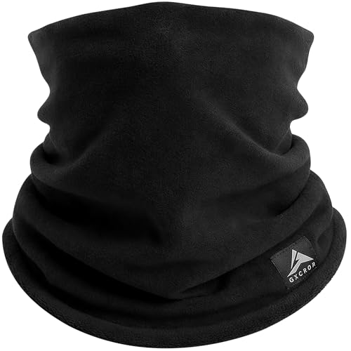 GXCROR Winter Schlauchschal, Wendbarer Fleece Halsschlauch, Winddichte Gesichtsmaske, Warmer Halswärmer für Herren & Damen