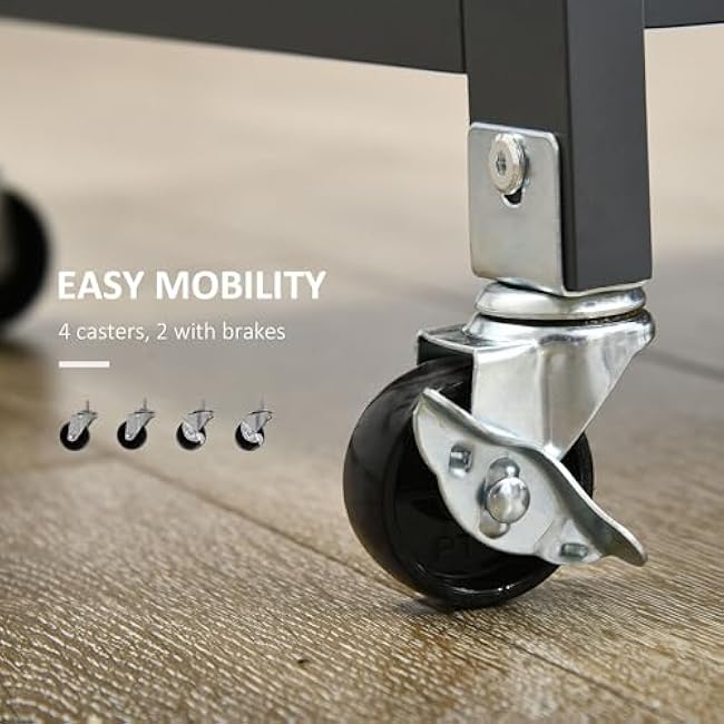 Kitchen Island with Storage, Kitchen Cart with 4-Bottle Wine Rack, Bar Cart with Stemware Holder, Shelves, Drawer and Cabinet,for Restaurants-C7piS9Cf