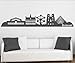 Produktbild Wandtattoo Brüssel Skyline XXL Belgien Wandbild Aufkleber City Stadt 1M012_1, Farbe:Dunkelgrau Matt;Größe (Länge):220 cm
