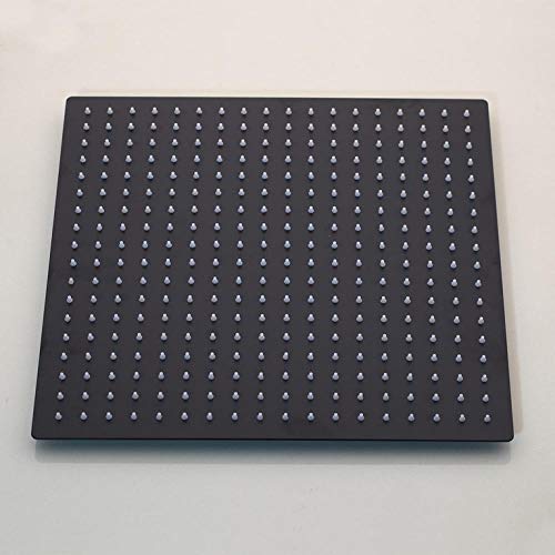 Columna de ducha de baño de 10 pulgadas negro con pantalla digital de temperatura y sistema de masaje corporal con jets miniatura 3